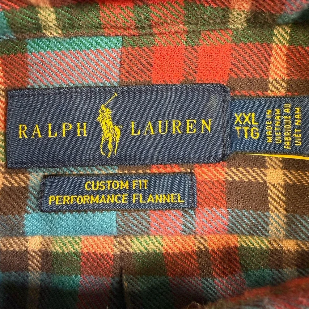 Polo Ralph Lauren Classic Fit Performance Flannel Shirt XXL Plaid Long Sleeve